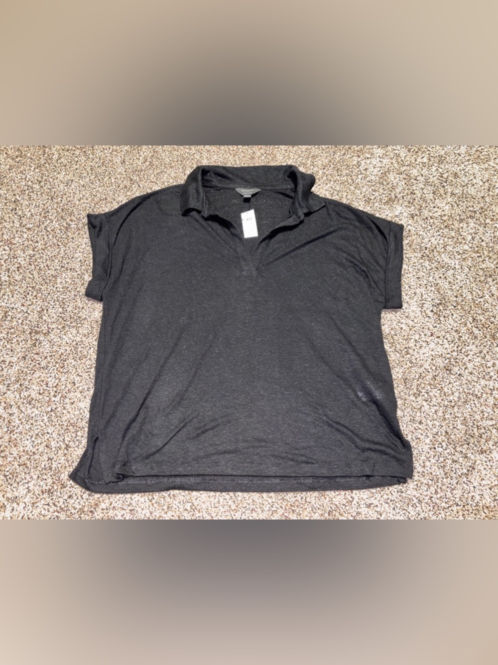 Banana Republic NWT Linen Blend Black Lightweight Short sleeve Women’s Large
